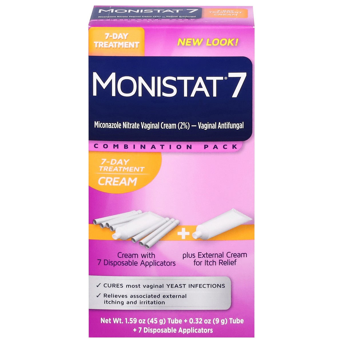 slide 2 of 16, Monistat 7 7-Day Treatment Cream Vaginal Antifungal Combination Pack 1 Kit, 1 ct