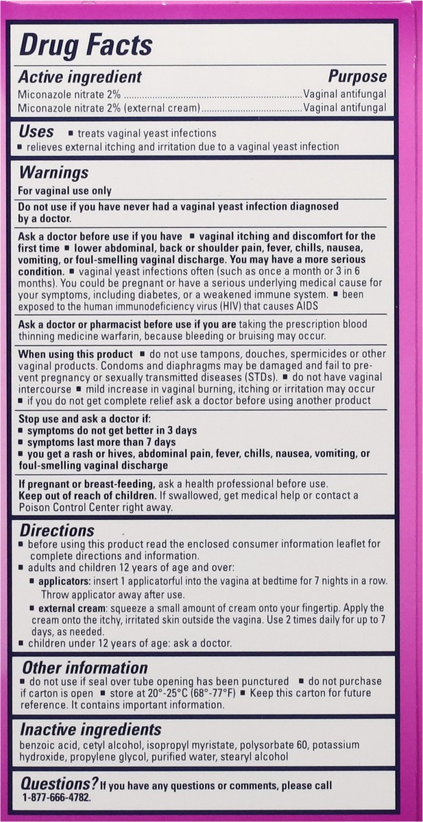 slide 14 of 16, Monistat 7 7-Day Treatment Cream Vaginal Antifungal Combination Pack 1 Kit, 1 ct