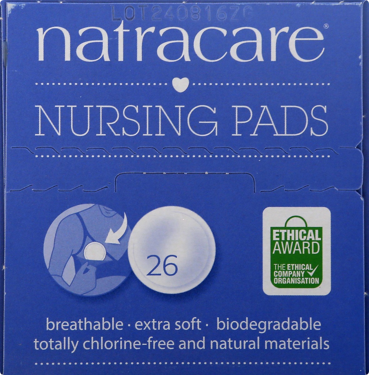 slide 5 of 10, Natracare Nursing Pad 26 ea, 26 ct
