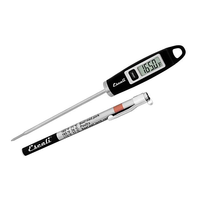 slide 1 of 9, Escali Gourmet Digital Thermometer - Black, 1 ct