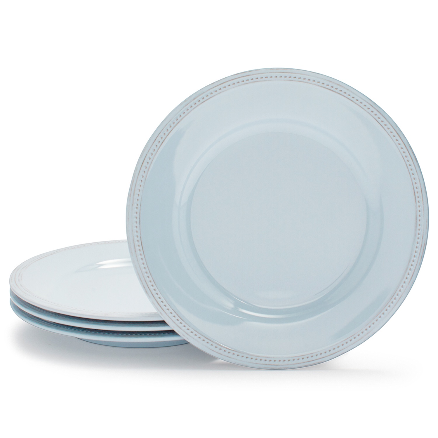 slide 1 of 1, Sur La Table Pearl Melamine Dinner Plates, Blue, 4 ct