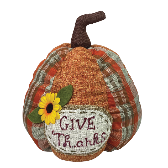 slide 1 of 1, CREATIVE HOME Fall Plush Pumpkin, 1 ct