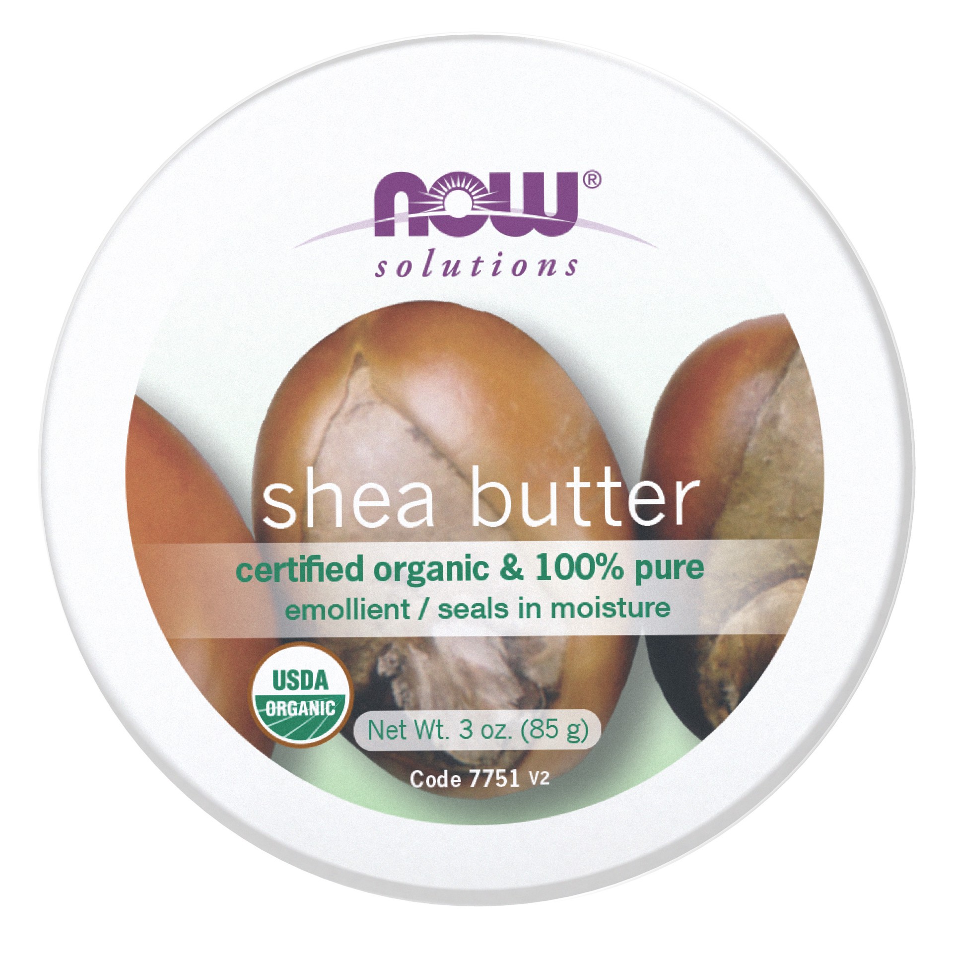 slide 1 of 5, NOW Solutions Shea Butter, Organic & Pure - 3 oz., 3 oz