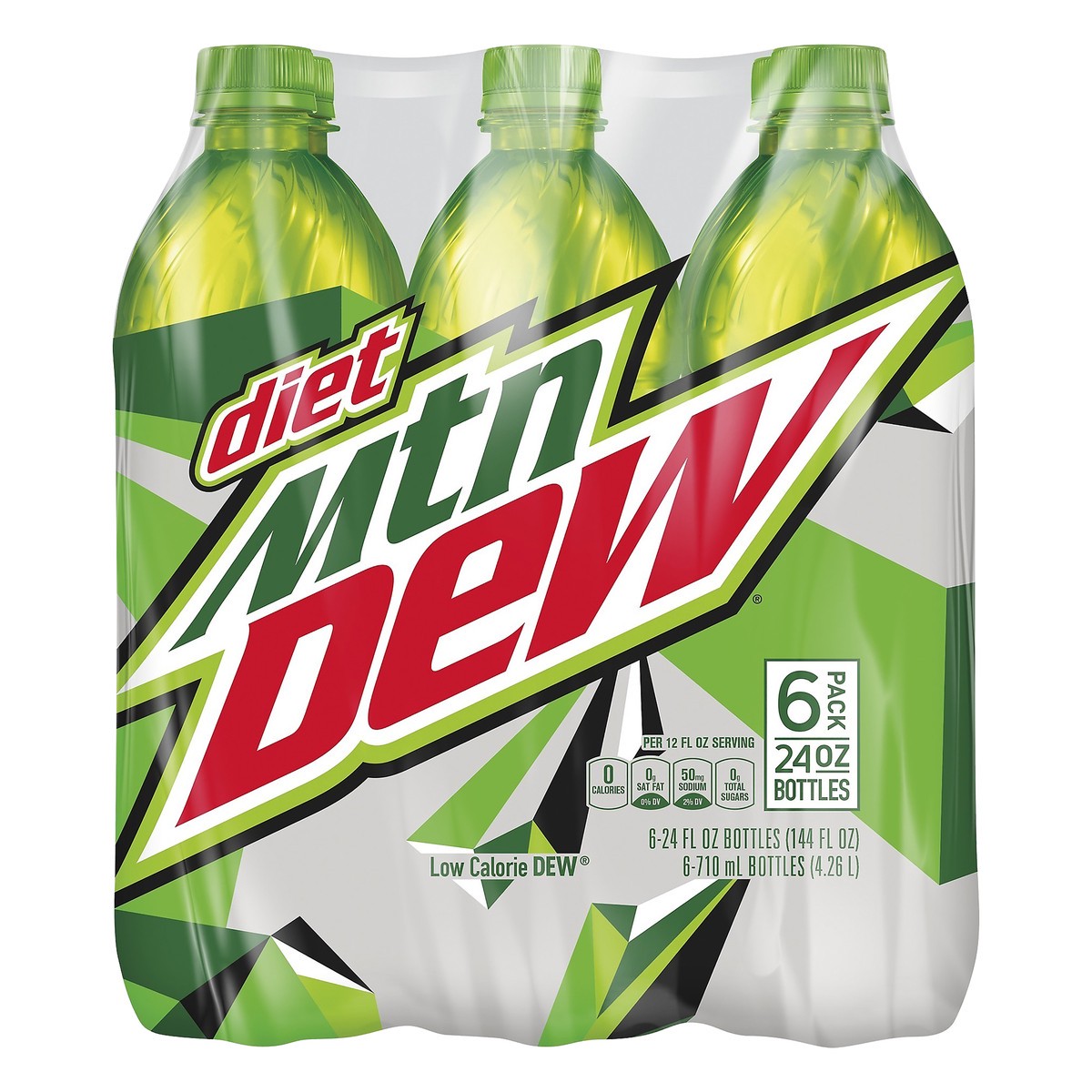 slide 1 of 3, Mountain Dew Diet 6 Pack Soda 6 ea, 6 ct