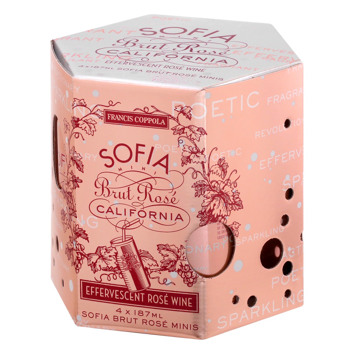 slide 4 of 9, Coppola Sofia Minis California Brut Rose 4 ea, 4 ct