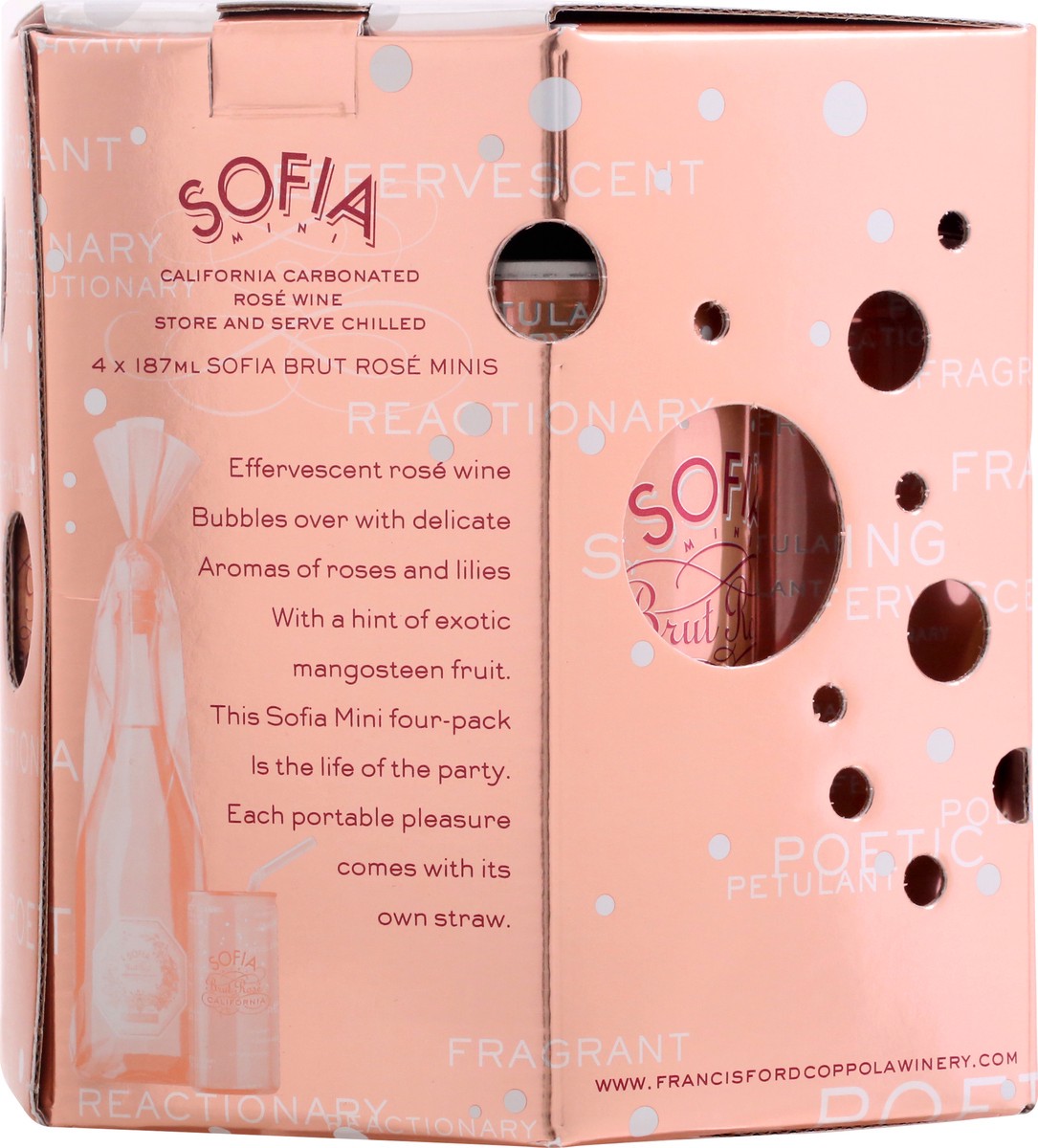 slide 9 of 9, Coppola Sofia Minis California Brut Rose 4 ea, 4 ct