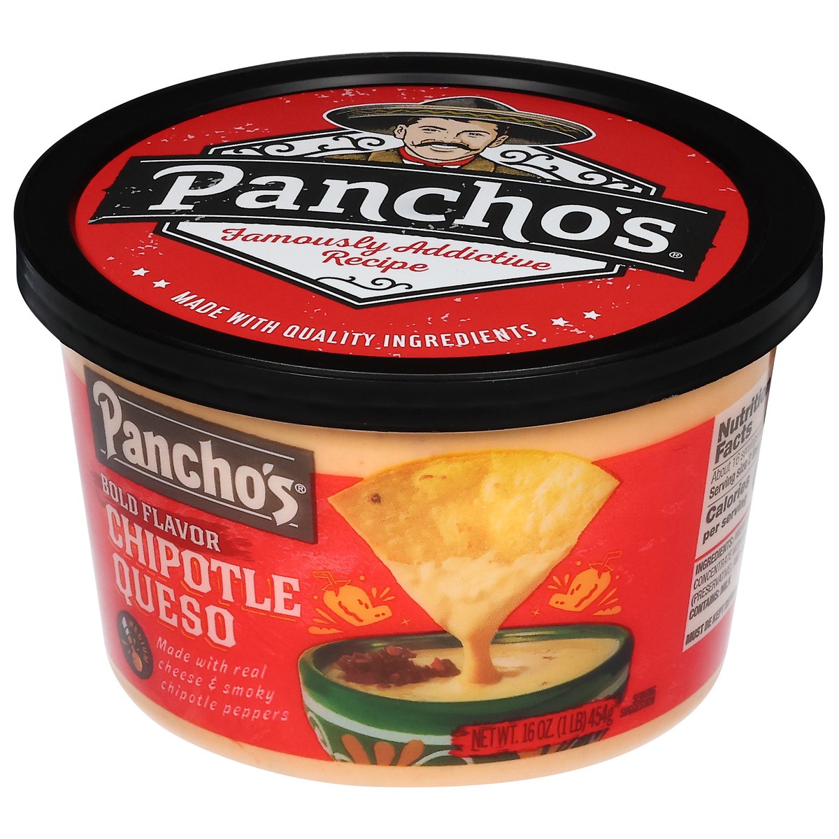 slide 8 of 13, Pancho's Chipotle Queso 16 oz, 16 oz