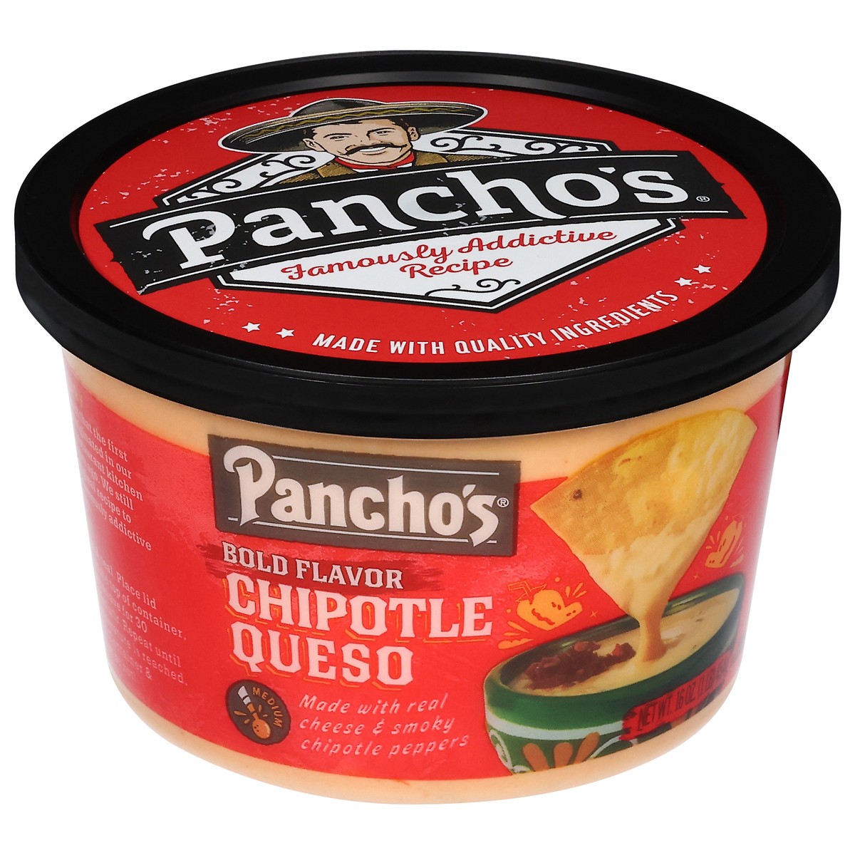 slide 13 of 13, Pancho's Chipotle Queso 16 oz, 16 oz