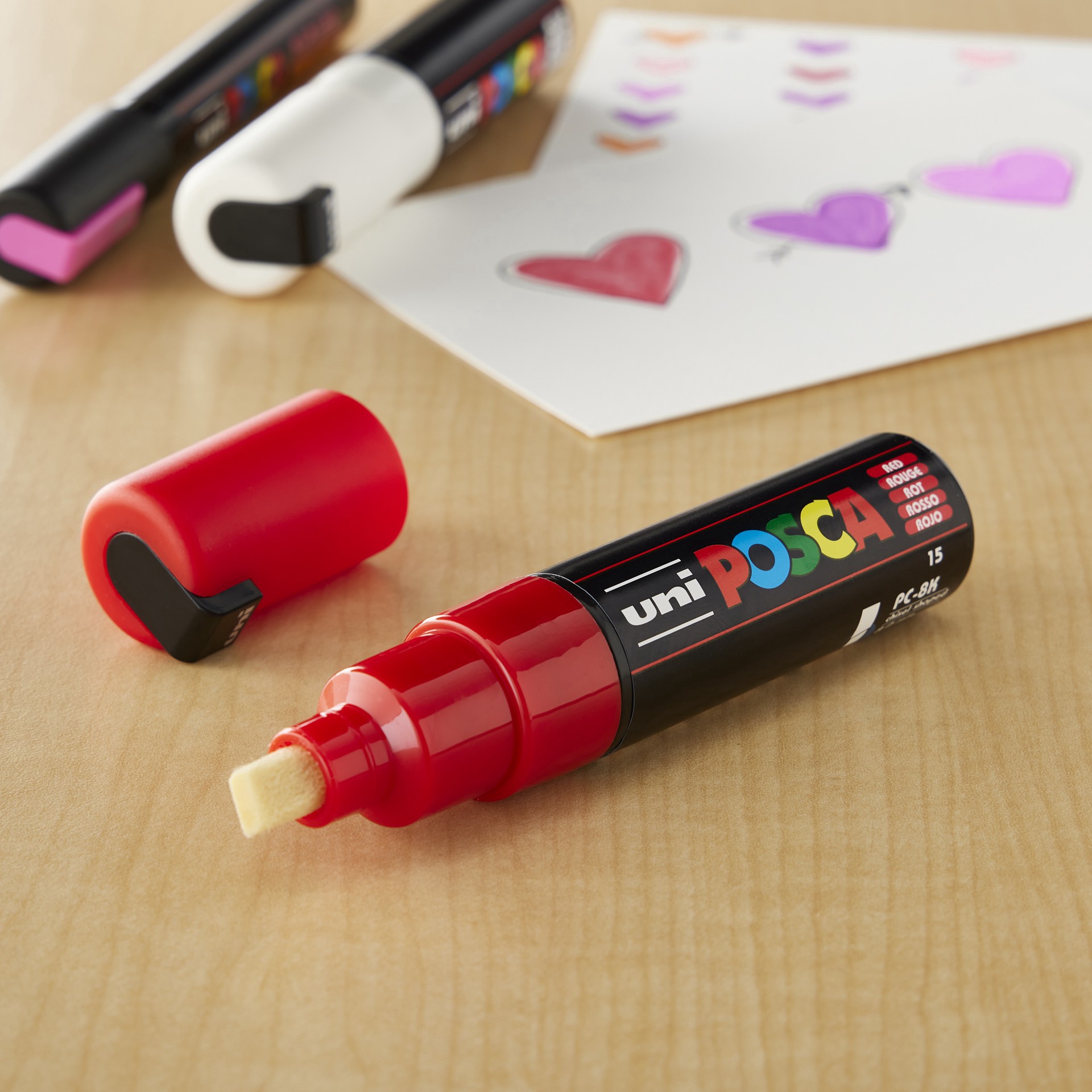 slide 2 of 4, Uni Posca Pc-8k Broad Chisel Tip Paint Marker, 8 mm