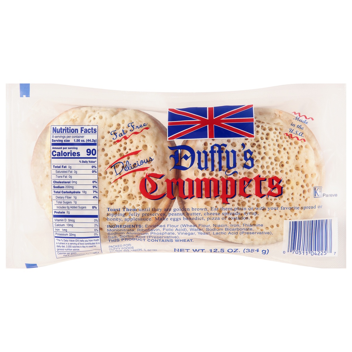 slide 1 of 1, Duffy's Crumpets, 12.5 oz