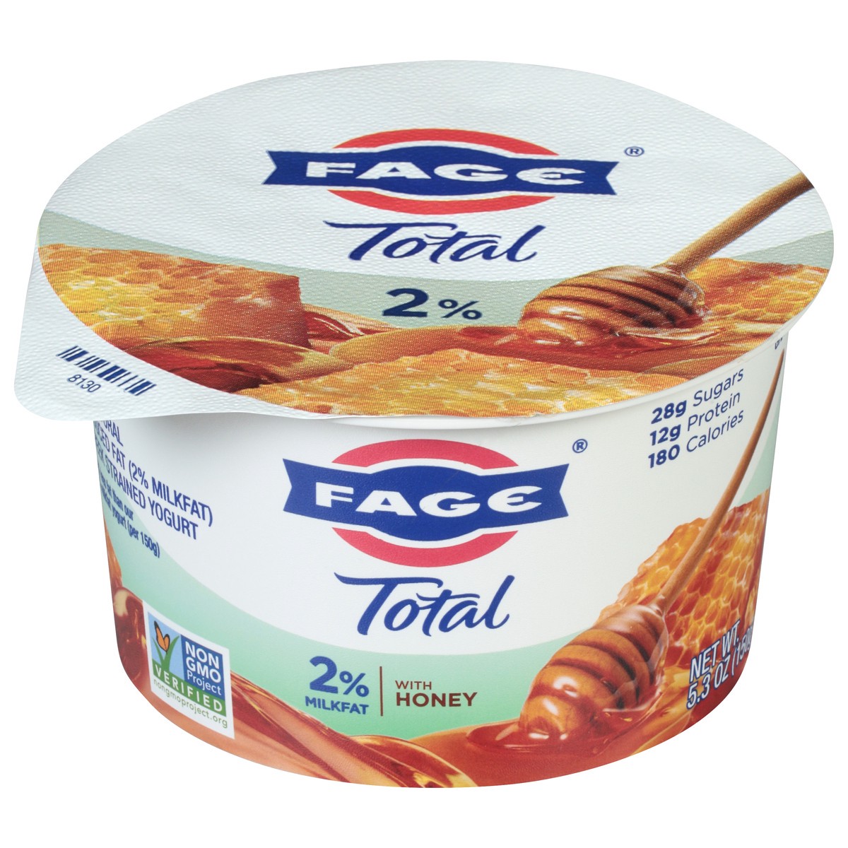 slide 1 of 9, Fage Total Greek Total 2% Greek Yogurt With Honey, 5.3 fl oz