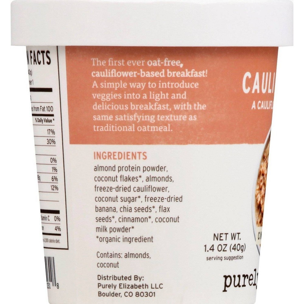 slide 2 of 2, Purely Elizabeth Cinnamon Almond Cauli Hot Cereal, 1.4 oz