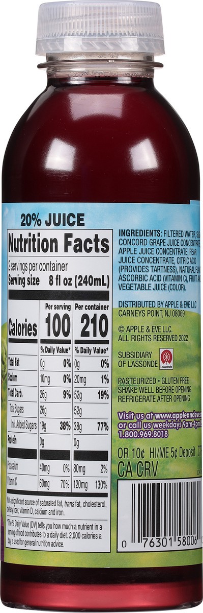 slide 4 of 9, Apple & Eve Concord Grape Blend Juice - 16 fl oz, 16 fl oz