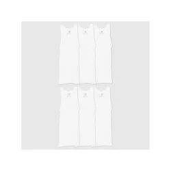 Hanes Men's TAGLESS ComfortSoft White A-Shirt, Small