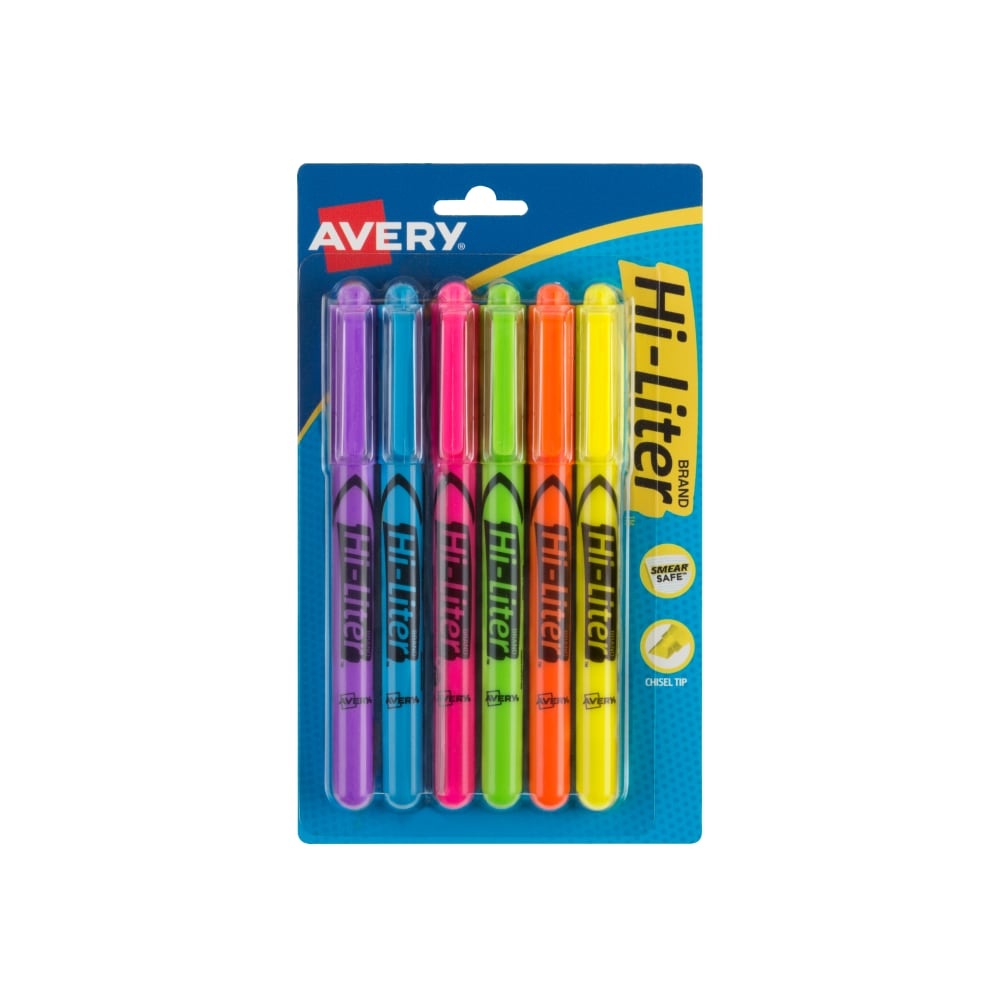 slide 1 of 1, Avery Highlighters, 6 ct