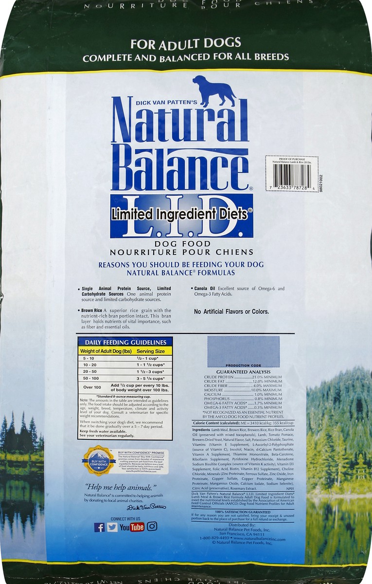 slide 5 of 8, Natural Balance Dog Food 28 lb, 28 lb