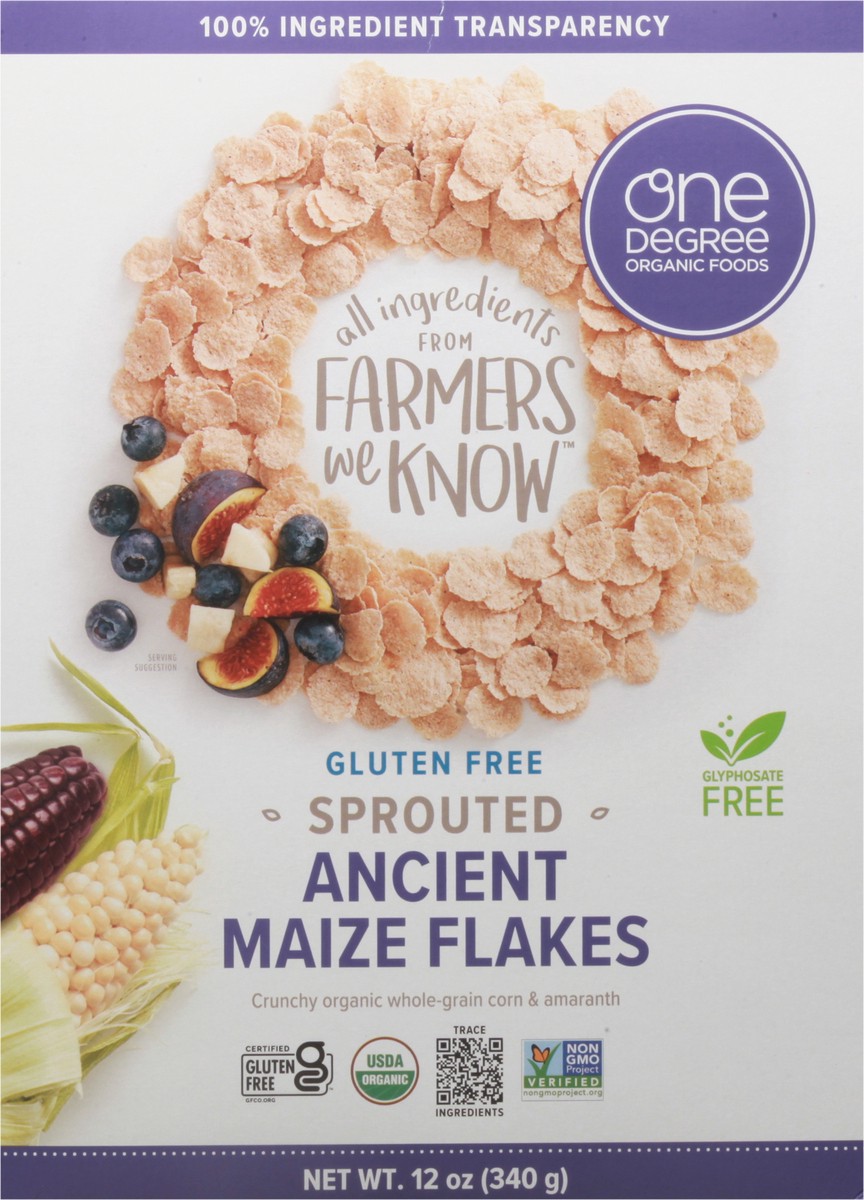 slide 12 of 14, One Degree Organics Gluten Free Sprouted Ancient Maize Flakes 12 oz, 12 oz