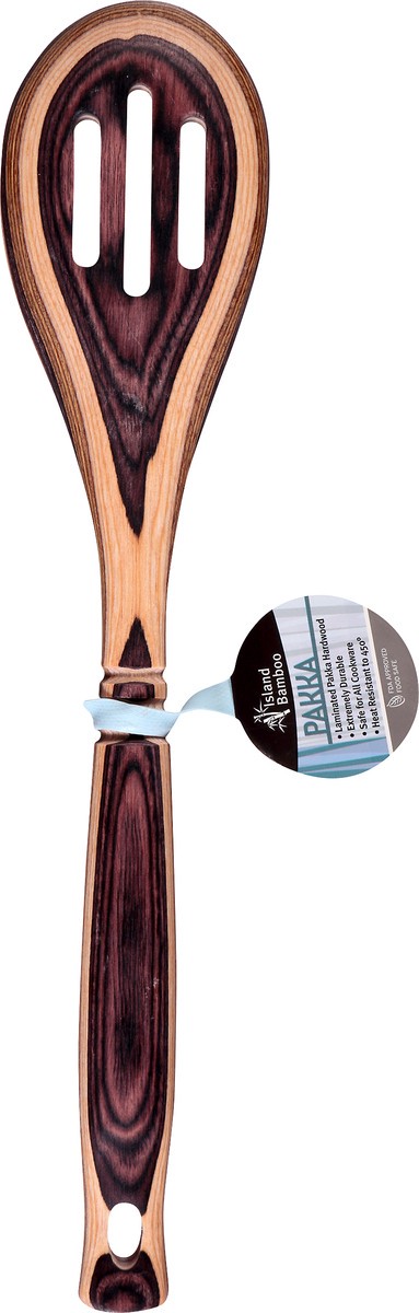slide 10 of 11, Island Bamboo Pakkawood Slotted Spoon Natural, 1 ct