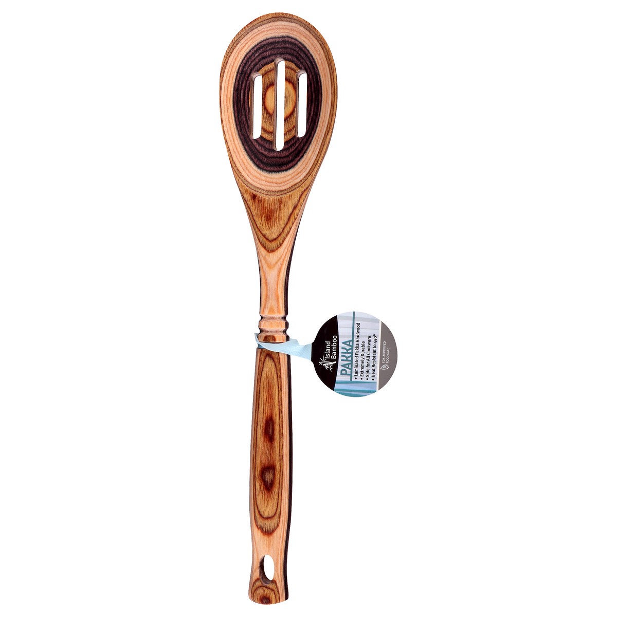 slide 2 of 11, Island Bamboo Pakkawood Slotted Spoon Natural, 1 ct