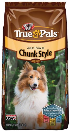 slide 1 of 1, Western Family Tp Dog Food Dry Chunk, 30 lb