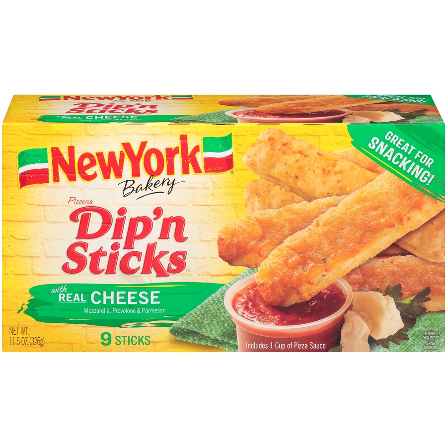 slide 1 of 1, New York Bakery Pizzeria Dip'N Sticks With Real Cheese, 11.5 oz