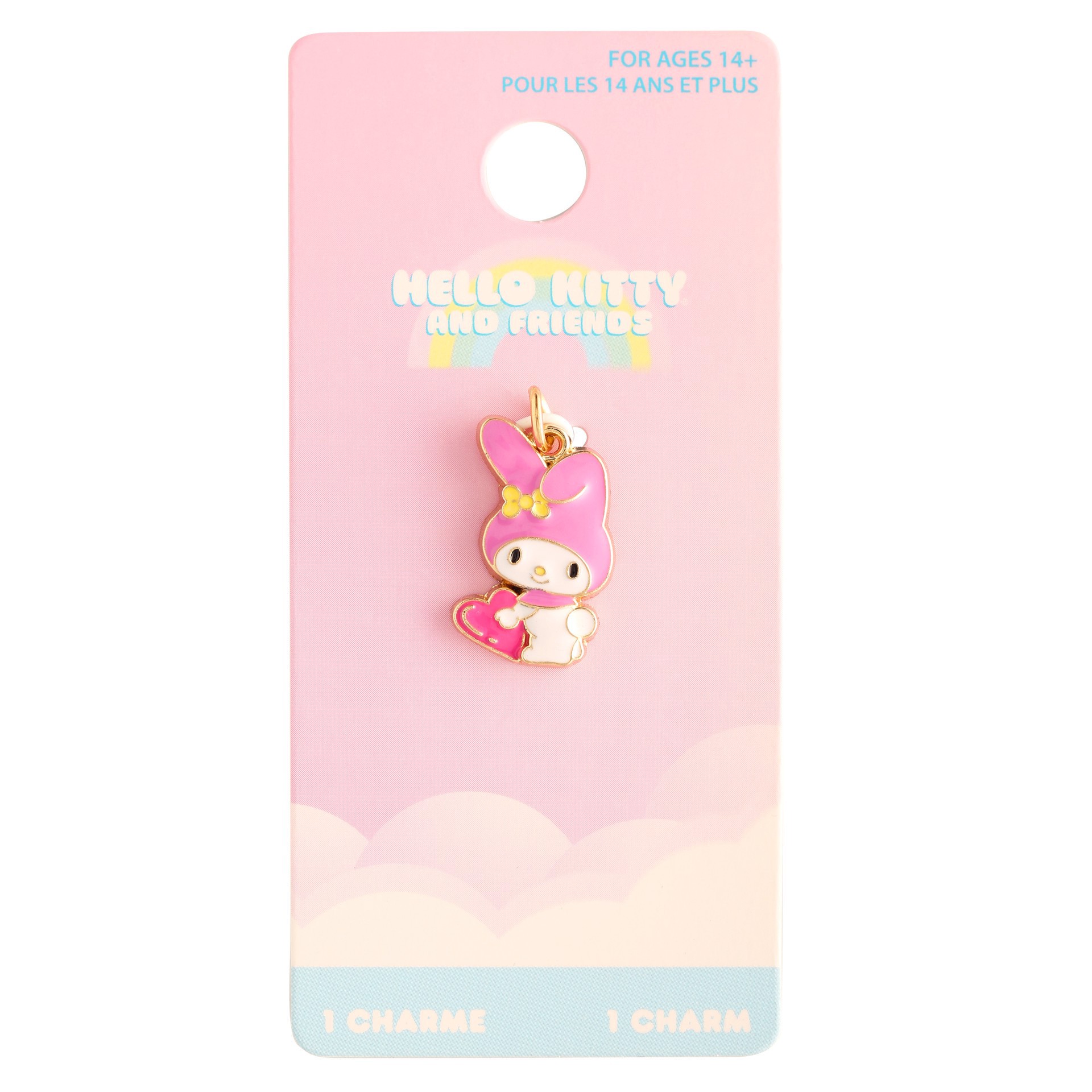 slide 3 of 3, Hello Kitty And Friends My Melody Enamel Charm, 0.45 in x 0.14 in