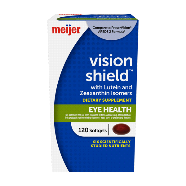 slide 1 of 1, Meijer Vision Shield Advanced Eye Health Softgel, 120 ct