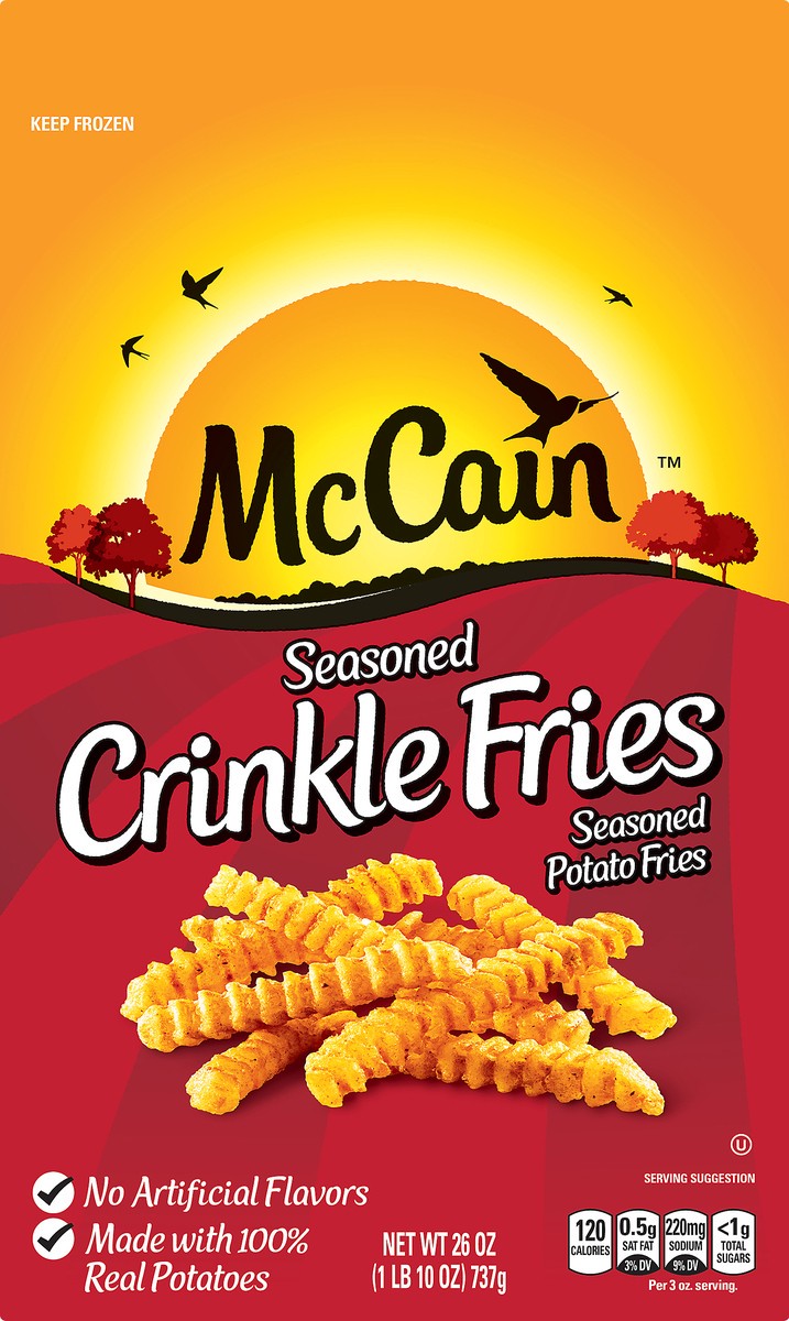 slide 7 of 7, McCain Seasoned Crinkle Fries, 26 oz (Frozen Potatoes), 26 oz