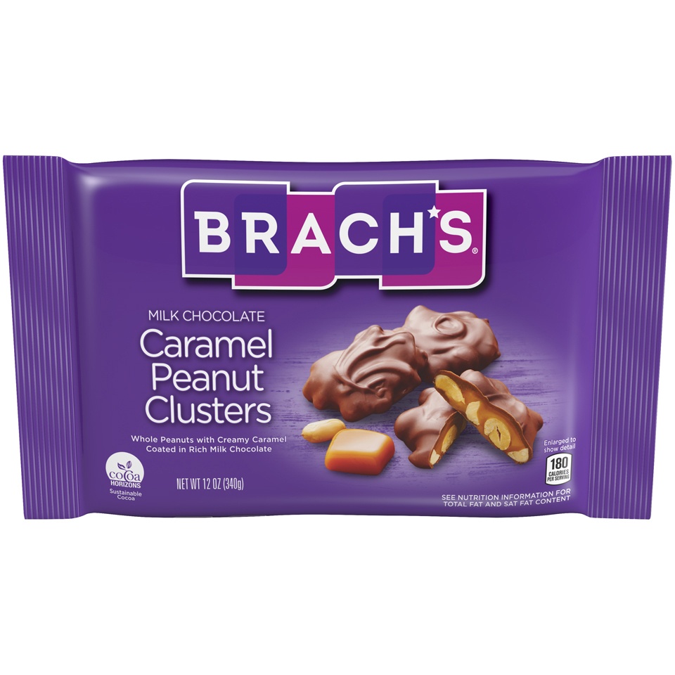 slide 1 of 8, Ferrara Candy Company Brach's Milk Chocolate Caramel Peanut Clusters 12 Oz. Bag, 1 ct