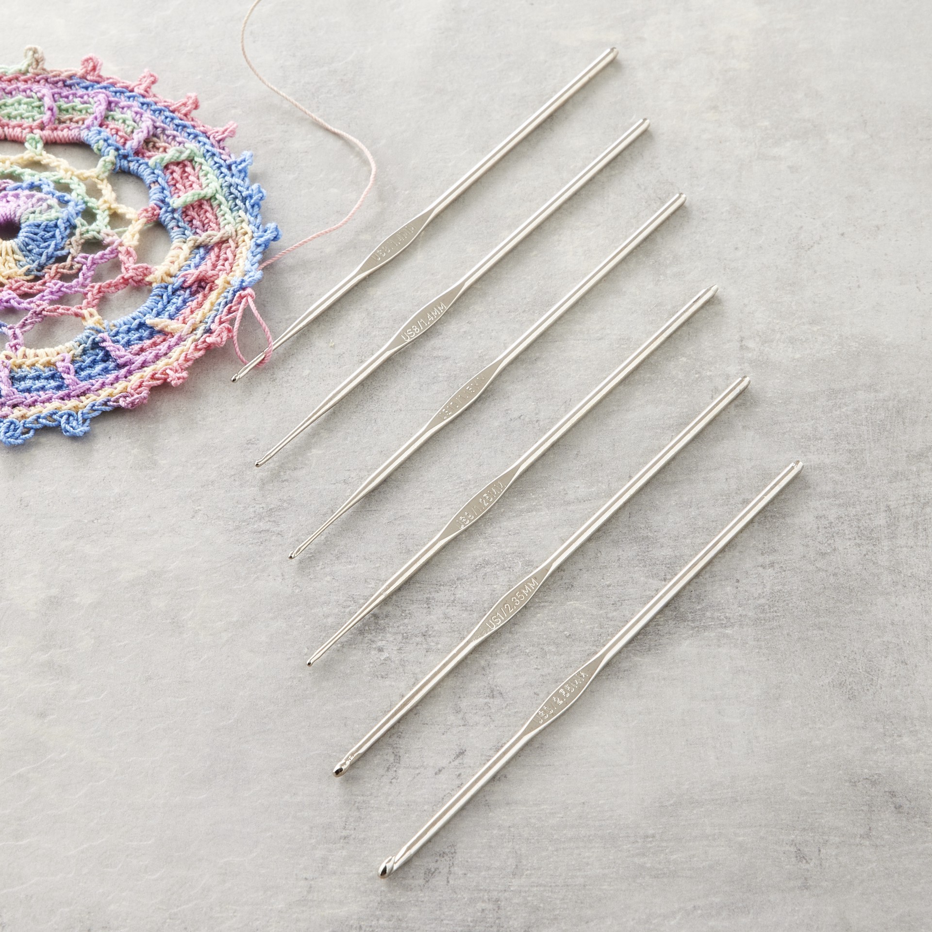 slide 2 of 3, Susan Bates Steel Crochet Hook Set, 1 ct