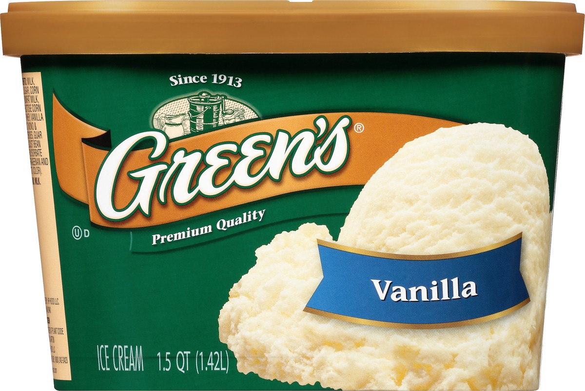 slide 7 of 10, Green's Vanilla Premium Ice Cream, 1.5 Quarts, 1.5 qt