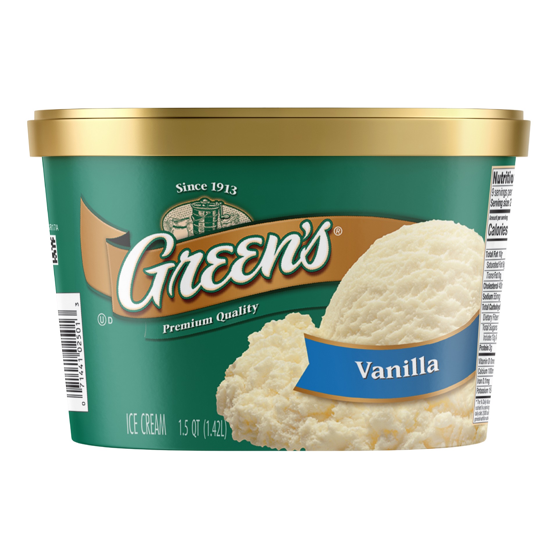 slide 1 of 10, Green's Vanilla Premium Ice Cream, 1.5 Quarts, 1.5 qt