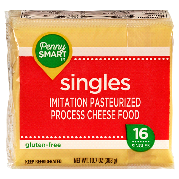 slide 1 of 3, Penny Smart Cheese Singles, 10.7 oz