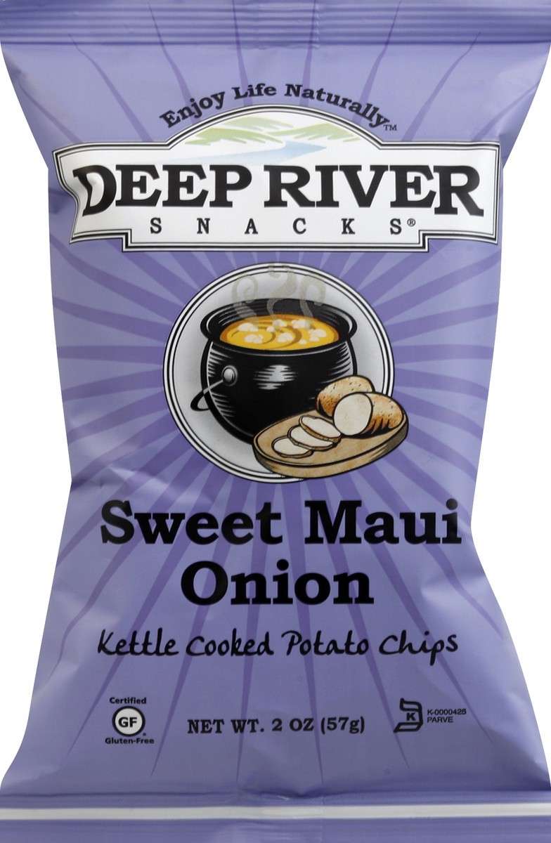 slide 4 of 6, Deep River Snacks Kettle Cooked Potato Chips Sweet Maui Onion, 2 oz