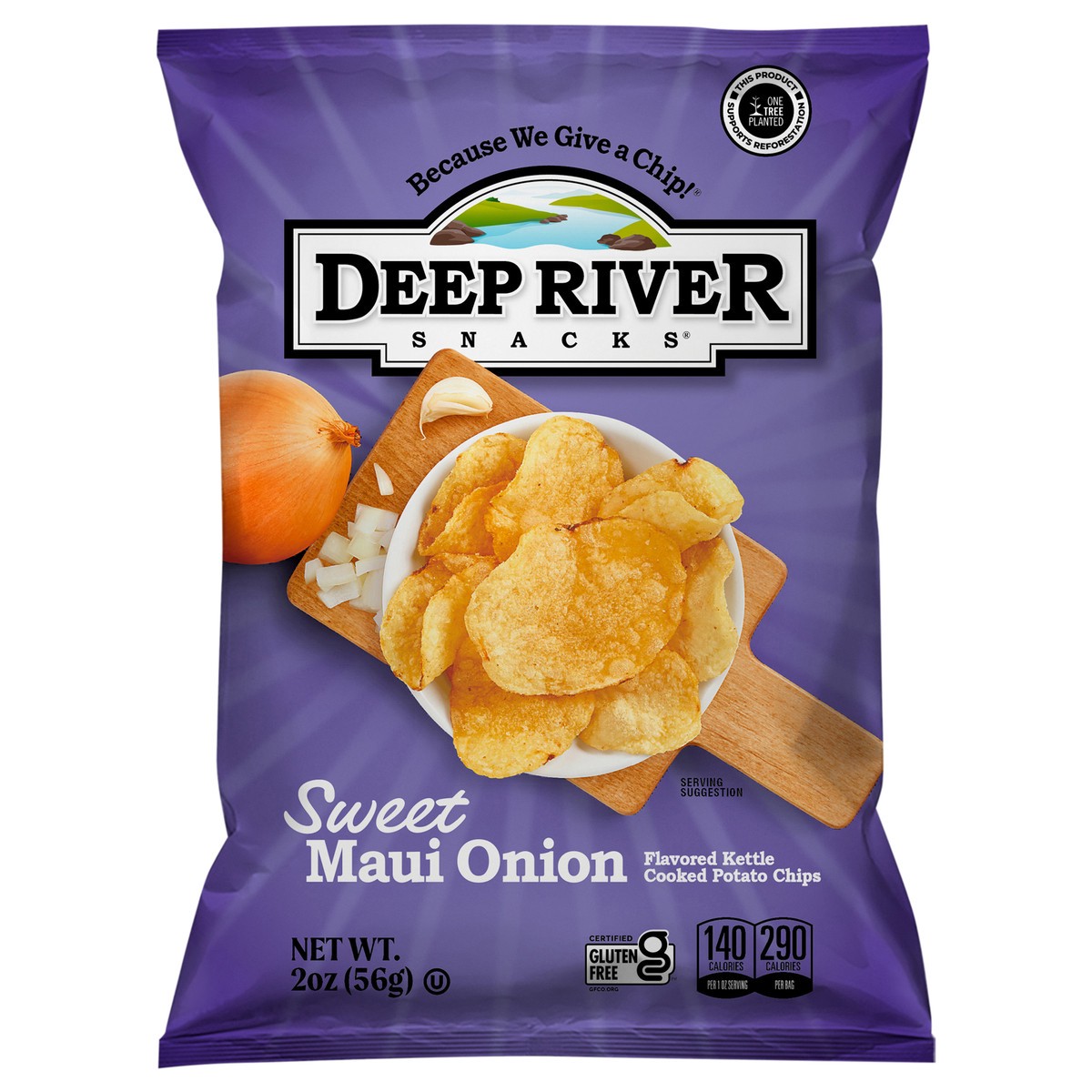 slide 1 of 6, Deep River Snacks DR Sweet Maui Onion Kettle Chips 2.0oz, 2 oz