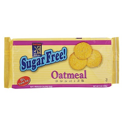 slide 1 of 1, Traditional Baking Sugar-Free Oatmeal Cookies, 7 oz