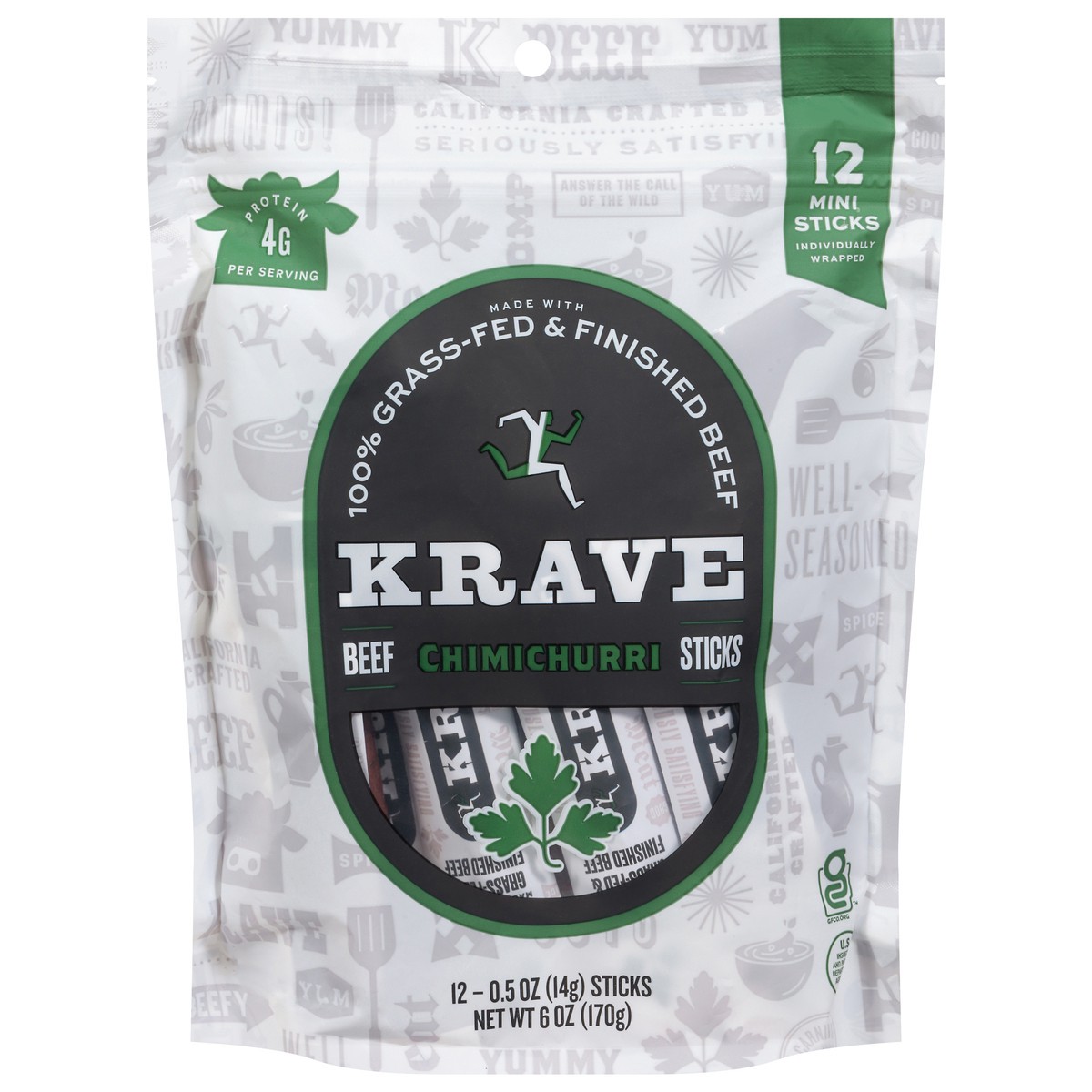 slide 1 of 15, Krave Zero Sugar Beef Chimichurri Sticks - 0.5 oz, 0.5 oz