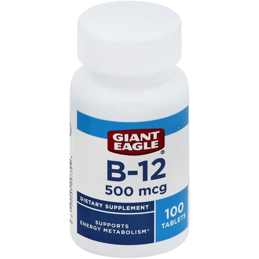 slide 1 of 1, Giant Eagle Vitamin B-12 500 Mcg, 100 ct