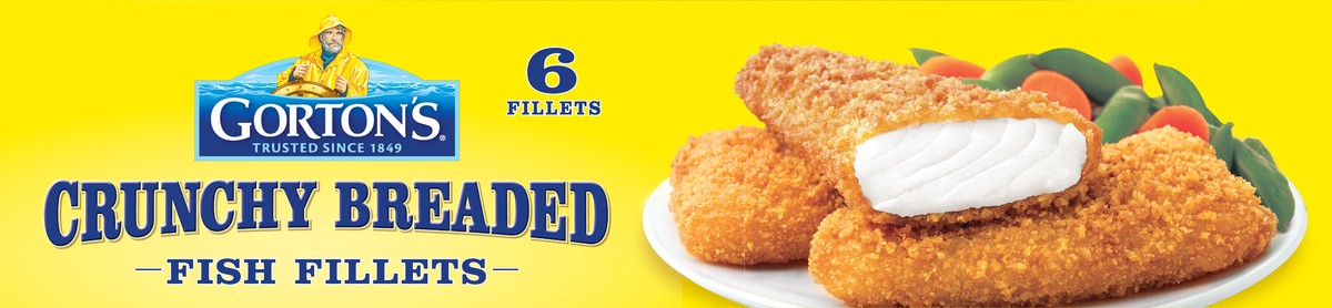 slide 2 of 9, Gorton's Crunchy Breaded Fish Fillets 6 Each, 6 ct