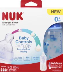 NUK Smooth Flow Anti-Colic 10 Ounce Bottle 3 ea
