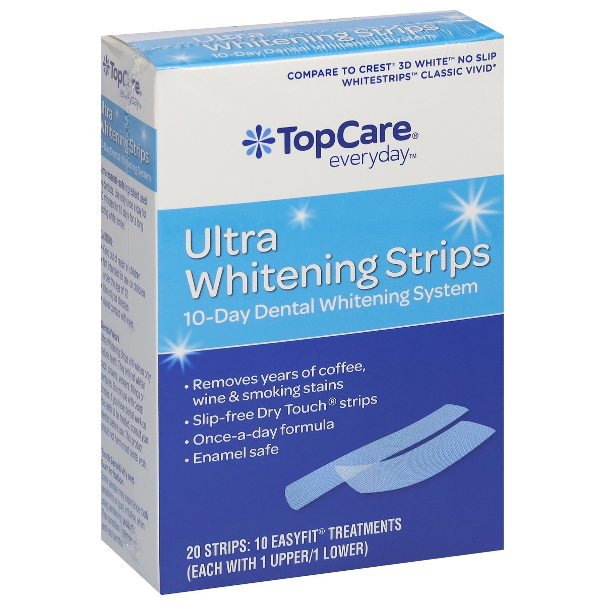 slide 7 of 10, TopCare Everyday Ultra Whitening Strips 20 ea, 20 ct