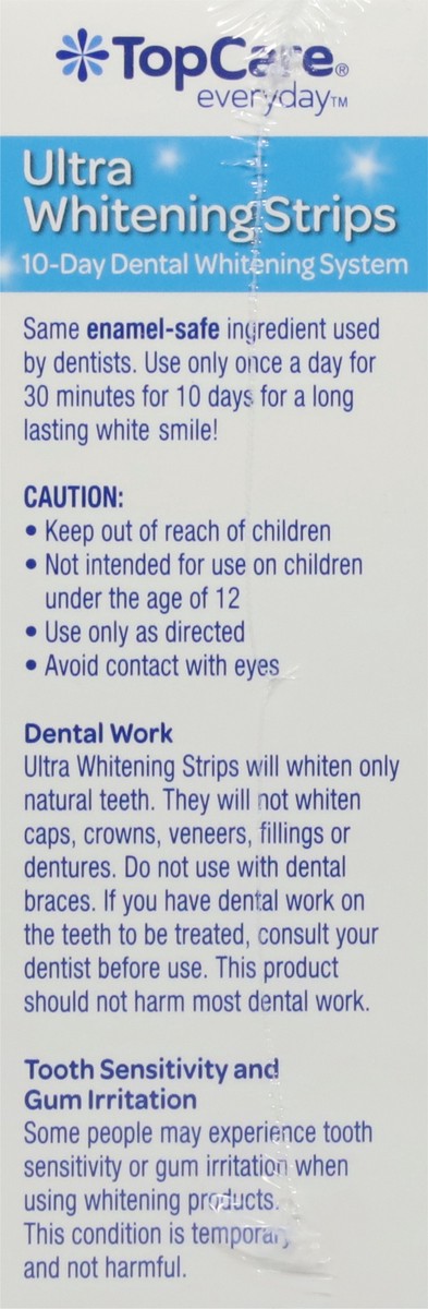 slide 9 of 10, TopCare Everyday Ultra Whitening Strips 20 ea, 20 ct