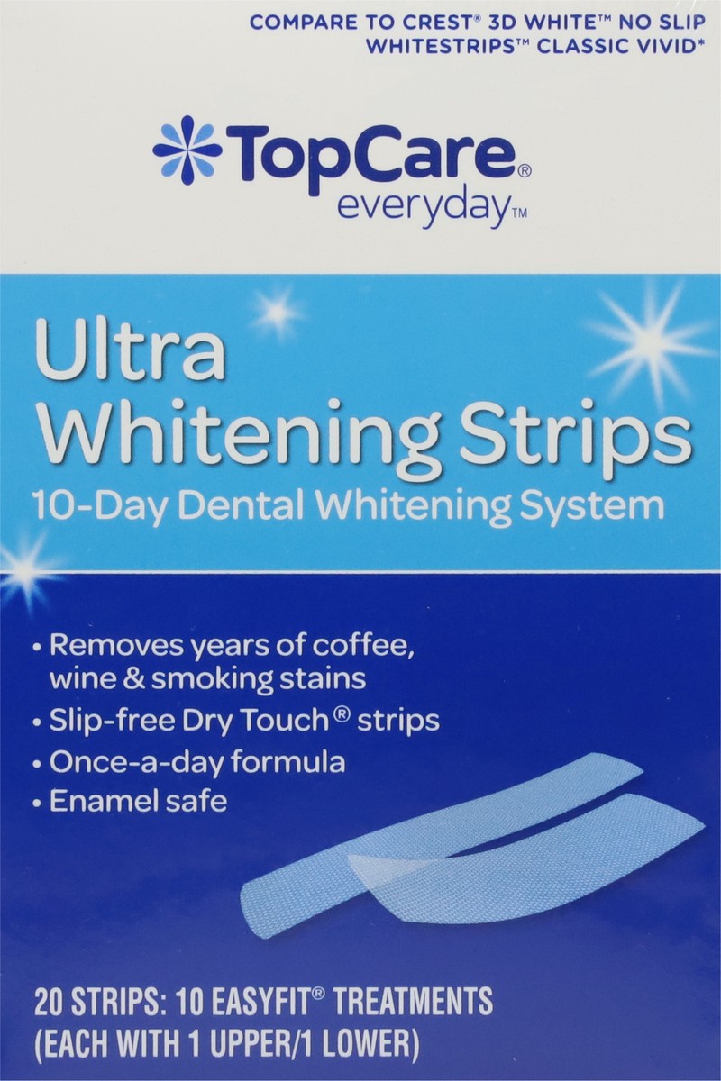 slide 5 of 10, TopCare Everyday Ultra Whitening Strips 20 ea, 20 ct