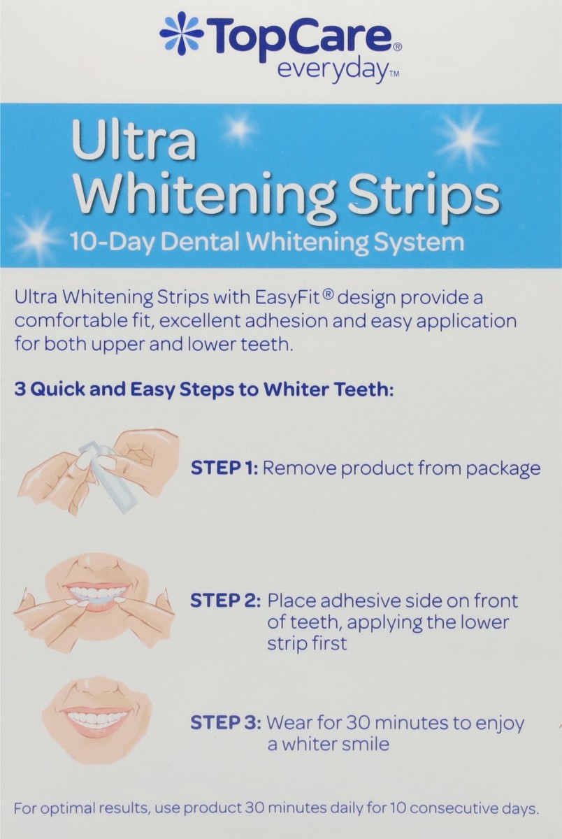 slide 6 of 10, TopCare Everyday Ultra Whitening Strips 20 ea, 20 ct