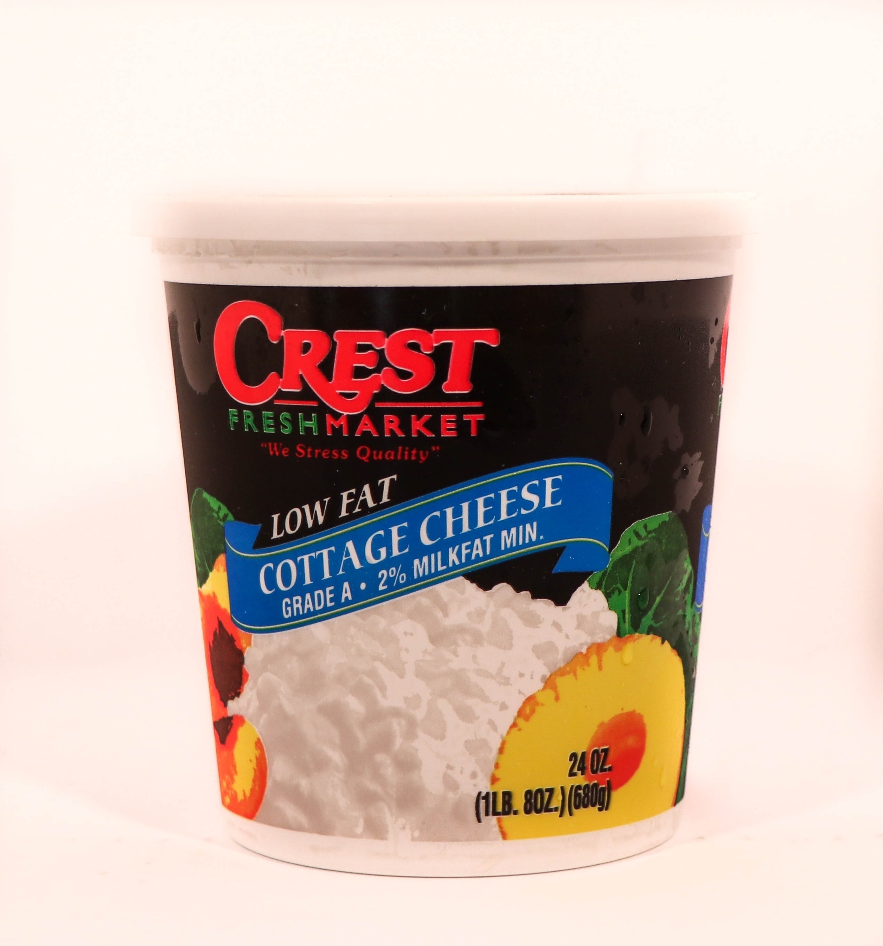 slide 1 of 1, Crest Foods Lowfat Cottage Cheese, 24 oz