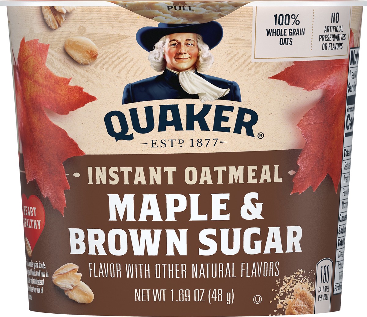 slide 3 of 5, Quaker Instant Oatmeal, Maple & Brown Sugar, 1.69 oz