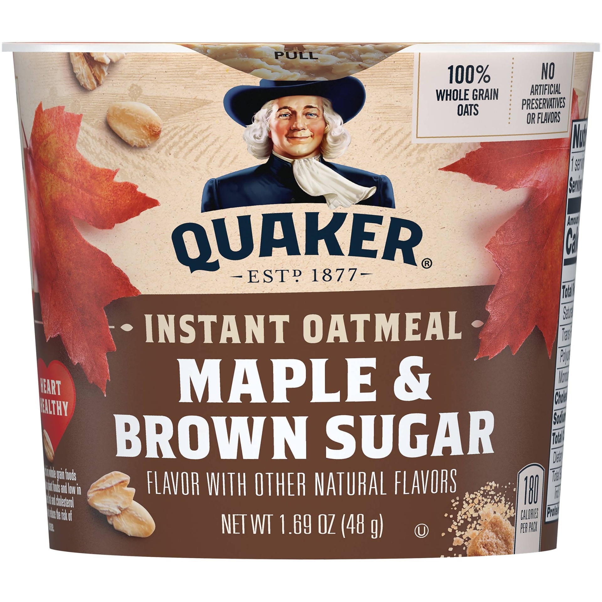 slide 1 of 4, Quaker Express Maple & Brown Sugar Oatmeal, 1.9 oz