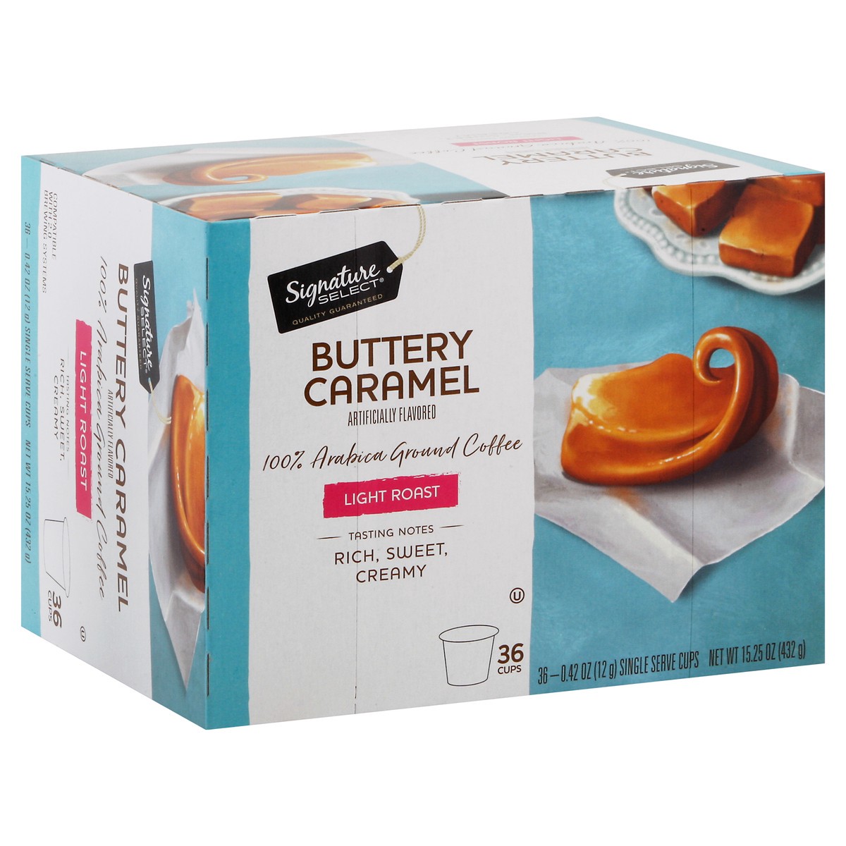 Signature Select Light Roast Buttery Caramel Ground Coffee 36 0.42 oz