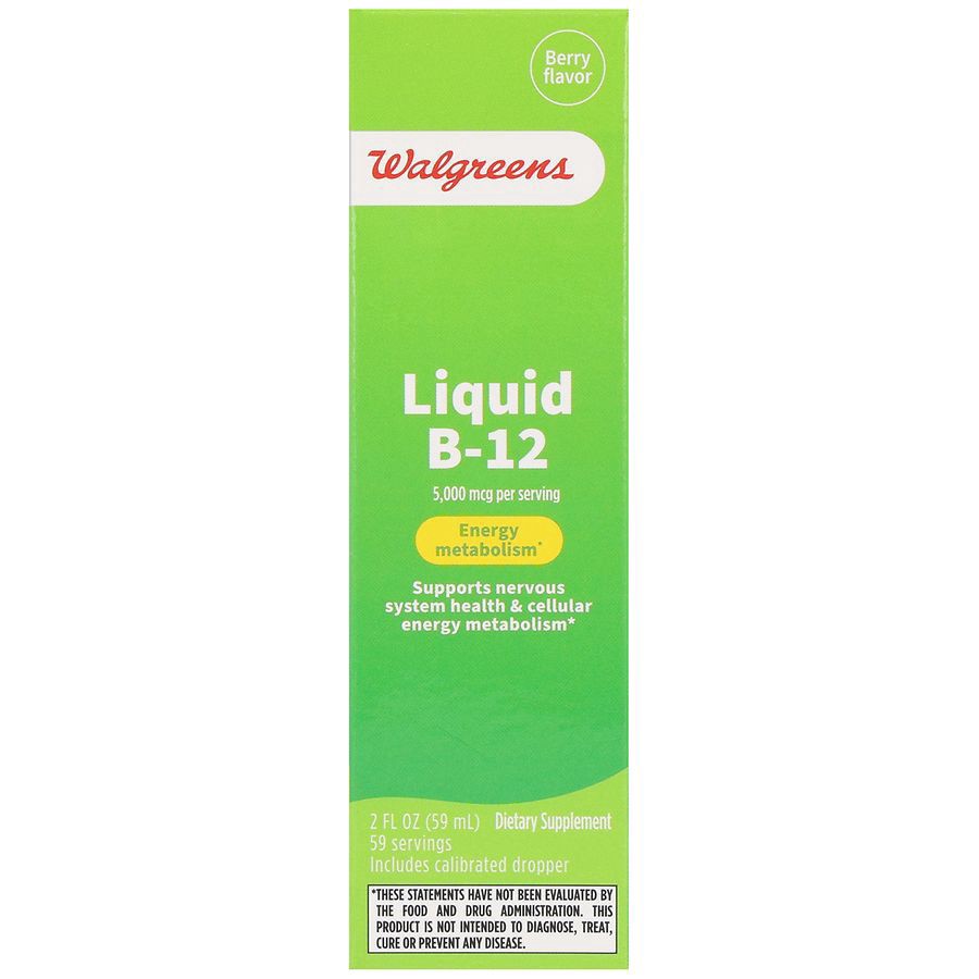 slide 4 of 5, Walgreens Liquid B-12 5,000 mcg Berry, 2 fl oz