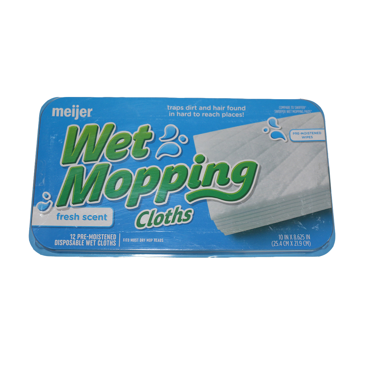 slide 1 of 5, Meijer Mopping Cloths Wet Refill, 12 ct